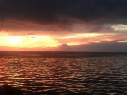 Beautiful sunset at Tahuata island